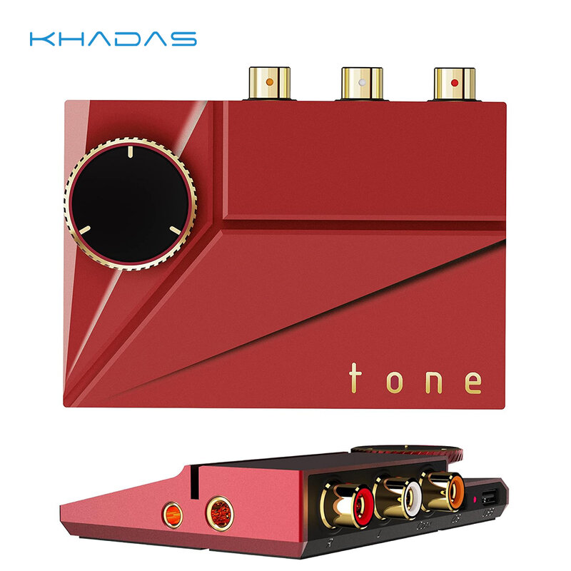 Khadas Tone2 Pro Desktop DAC & Headphone, Amplifier HiFi Lossless AMP seimbang RCA BT5.0 USB ES9038Q2M mendukung Output 3.5/4.4mm