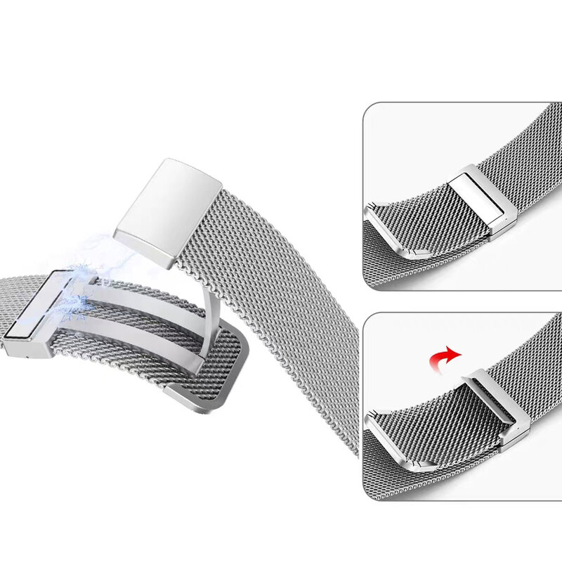 Stainless Steel Mesh Loop for Apple Watch Ultra 2 1 Band 49mm 45mm 44mm 42mm 41mm 40mm 38mm Strap iWatch 9 8 7 6 5 4 3 SE Wrist