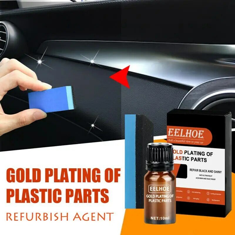 Auto plástico revestimento cristal líquido, durável e eficaz reparação, Car Wash ferramentas, suprimentos automotivos, 6,3x2,5 cm, 10ml