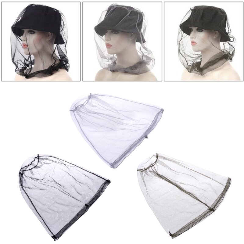Malla antimosquitos para la cabeza, Protector facial para pesca, caza, sombrero, máscara, Ca