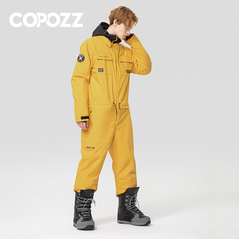 COPOZZ – combinaison de Ski imperméable pour homme et femme, combinaison chaude pour Sports de plein air, Snowboard, une pièce
