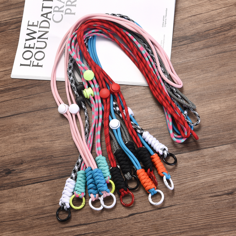 Fashion Colorful Mobile Phone Chain Lanyard Nylon Strap Cellphone Straps For Long Style Adjustable Women Men Telephone Rope
