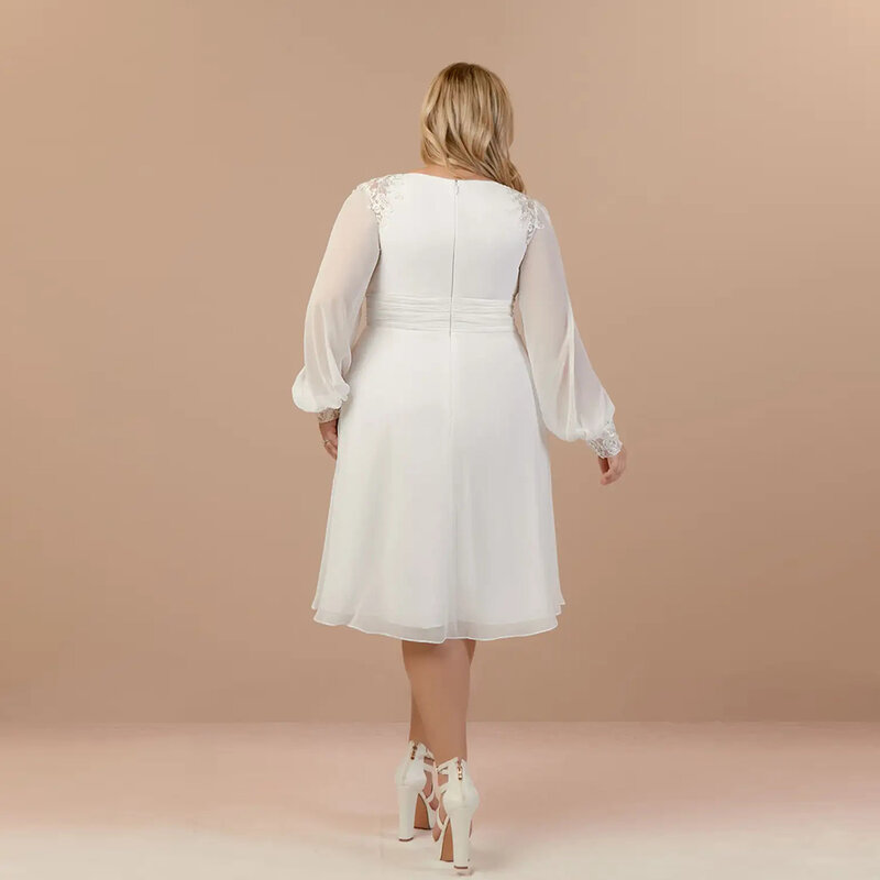 Gaun pernikahan tanpa tali gading untuk wanita, gaun pengantin ukuran Plus Organza dengan renda Musim Panas 2024 kancing belakang