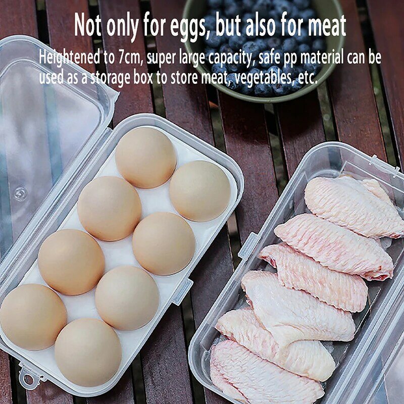 3/4/8 kratki pojemnik na jajka na piknik przenośny podstawka na jajka wytrzymały kuchenny Organizer na jajka na zewnątrz pojemnik na jedzenie kempingowy