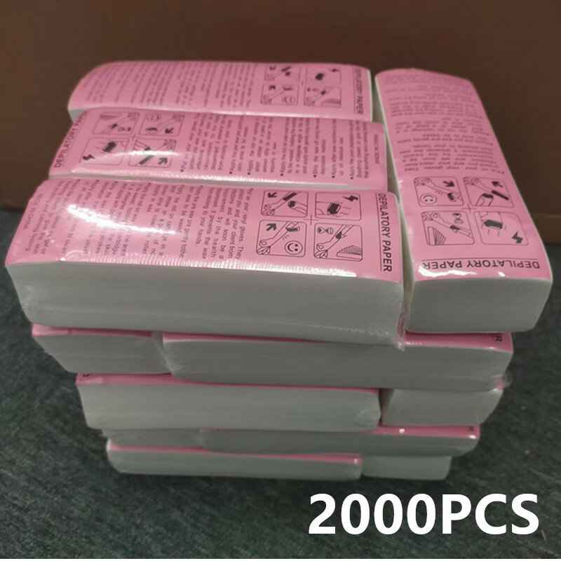 Wholesale 500/1000/2000PCS High Quality Nonwoven Body Cloth Hair Remove Wax Paper Rolls Hair Removal Epilator Wax Strip Paper 2#