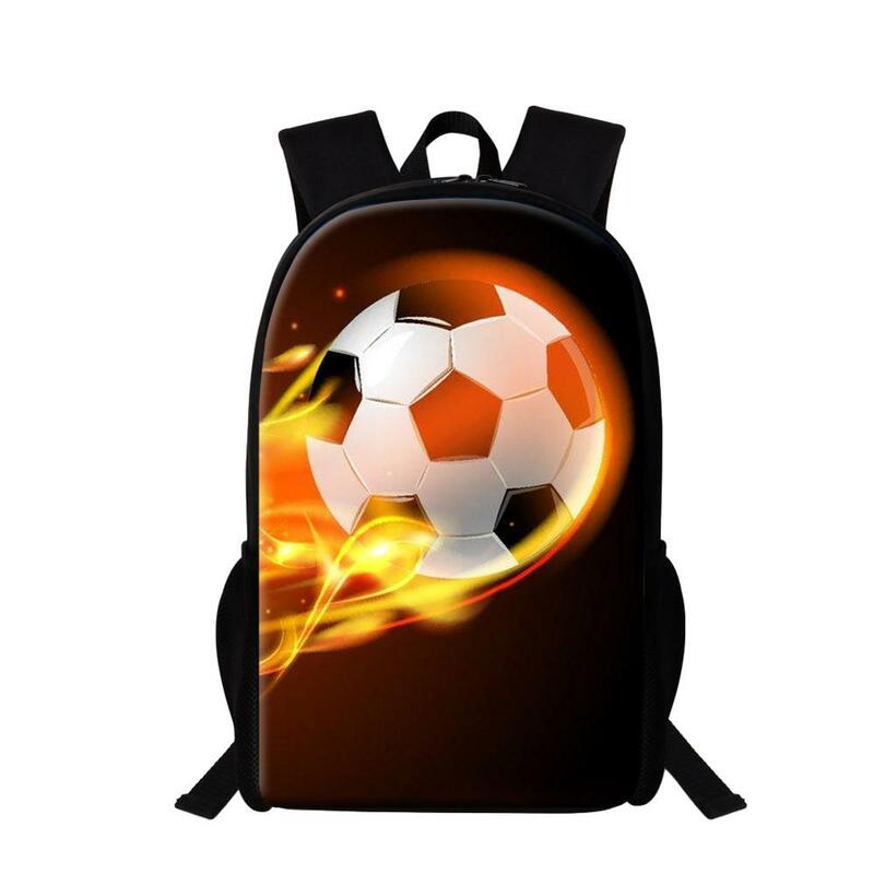男の子用フットボールサッカブックバッグ、大学バッグ、学生用デイリーバックパック、メンズトラベルナップザック、多機能、16インチ