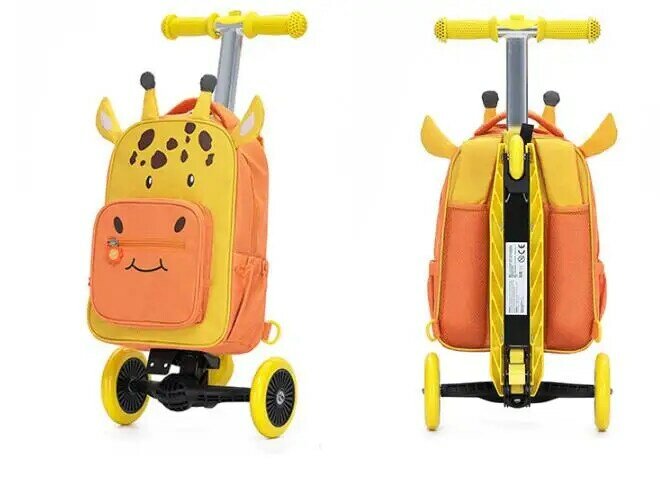 Рюкзак на колесиках для девочек и мальчиков, школьный ранец для начальной школы, чемодан на колесиках 18 дюймов 6 колес 2 колеса