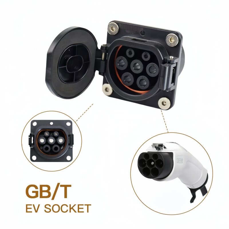 New GB/T EV Socket 11/22KW for China Standard Electric Vehicle Charger and Adapter 16/32A GBT EVSE Socket