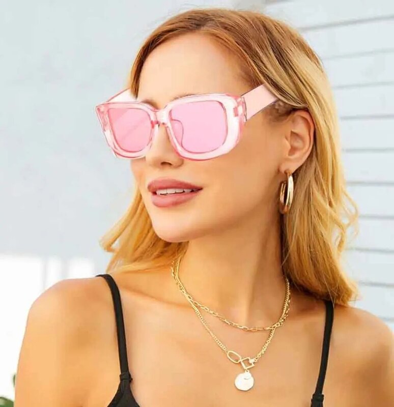 Wytrzymałe okulary przeciwsłoneczne małe kwadratowe okulary przeciwsłoneczne w stylu Vintage dla kobiet okulary przeciwsłoneczne okulary damskie antyodblaskowe prostokątne okulary rowerowe UV400