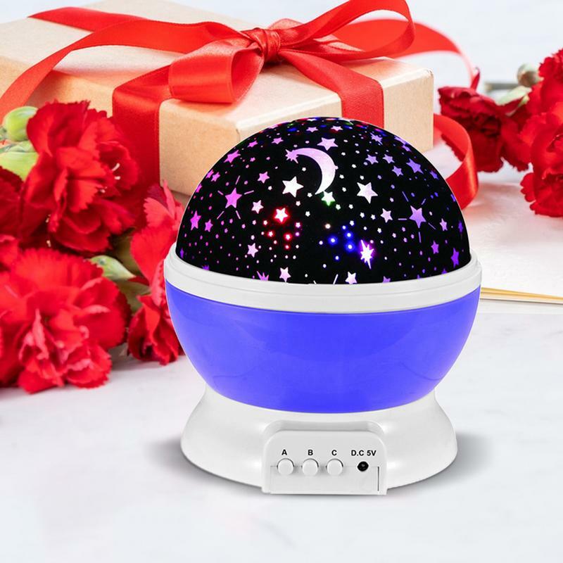Kid Star Night Light Rotating Star Projector Desk Lamp With USB Cable LED Projecto For Children Bedroom And Party Decorations