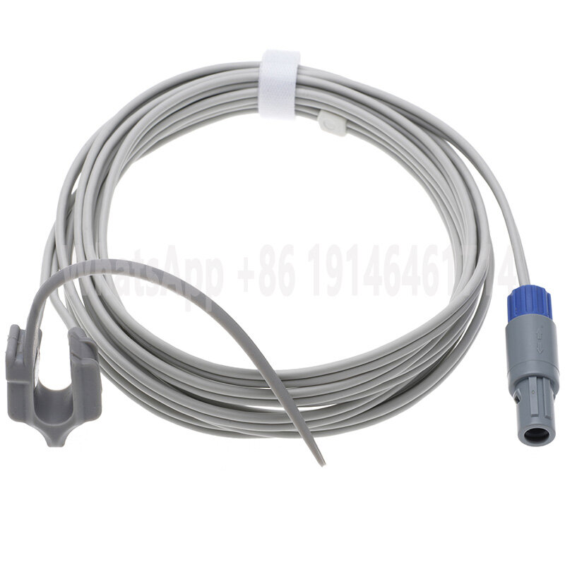 Spo2 sensor kompatibel edans m3 m3a m3b m8 m8a m8b m9 m9a m50 m80 im8 im8a/dixion monitor, finger/ohroximetrie kabel 6 pins 3 m.