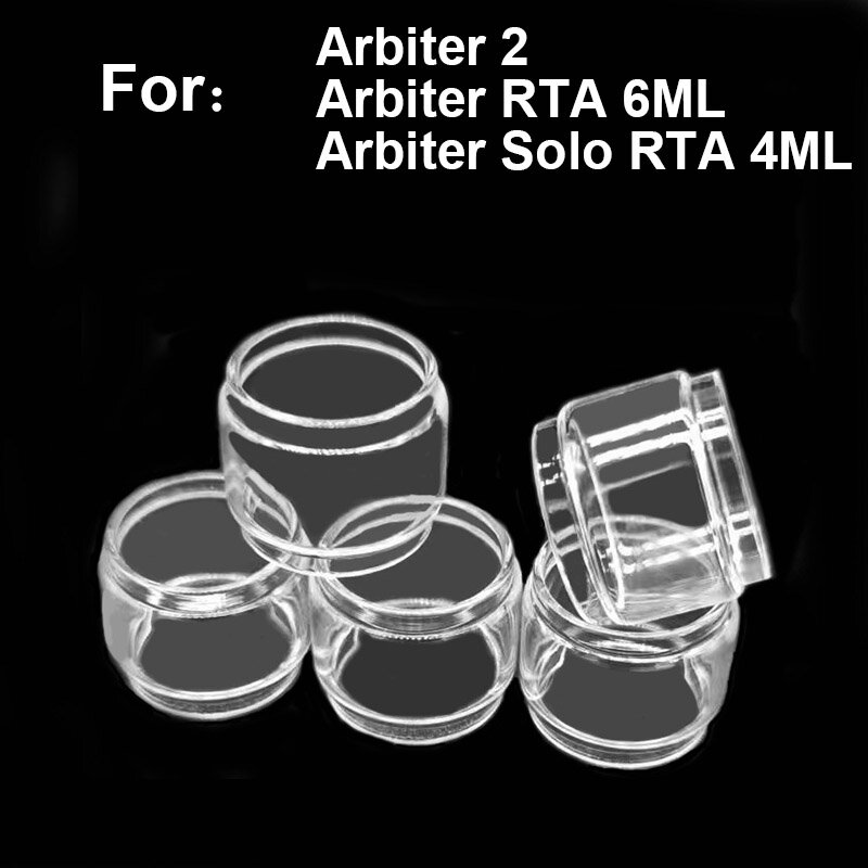 Glass Container Tank Acessório, Substituição Normal, Tubo Bubble para Arbiter 2 Arbiter RTA 6ML Arbiter Solo RTA 4ML, 5Pcs