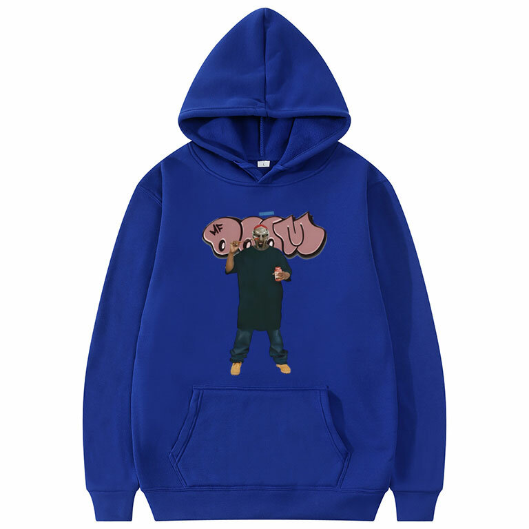 Raper Mf Doom wydruk graficzny bluza z kapturem moda męska moda Streetwear męska bluza w stylu Casual męska bluzy z kapturem Hip Hop oversize