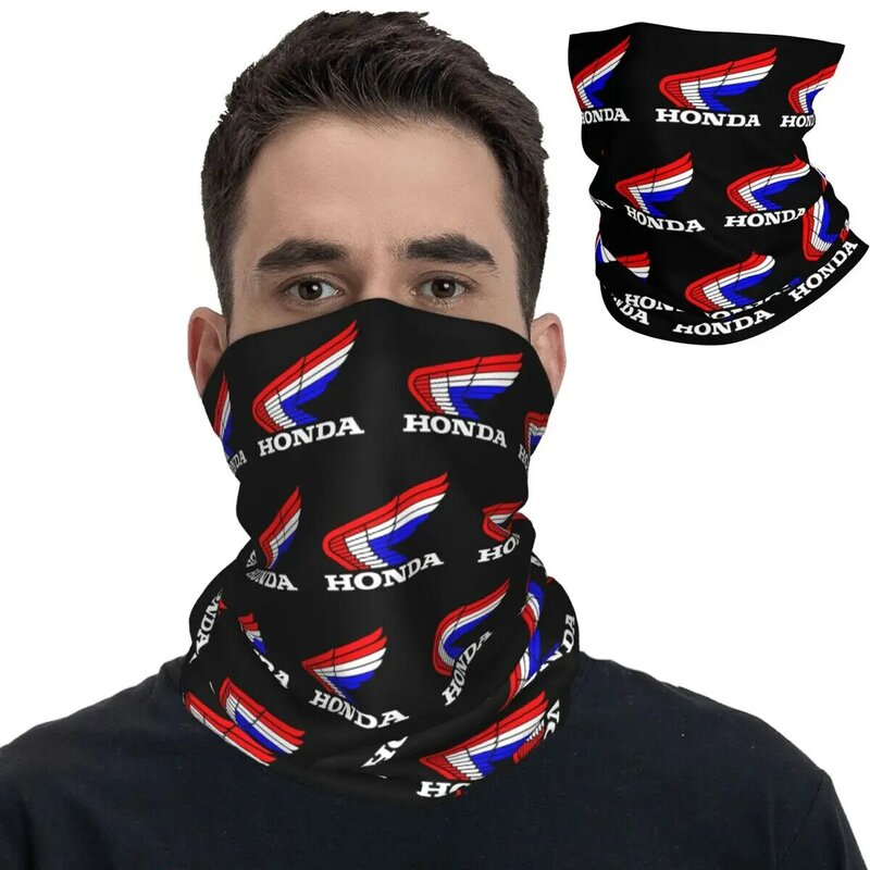 Hondas Racing Motorcycle Bandana Neck Gaiter Printed Balaclavas Mask Scarf Multi-use Headwear Hiking Unisex Adult Windproof