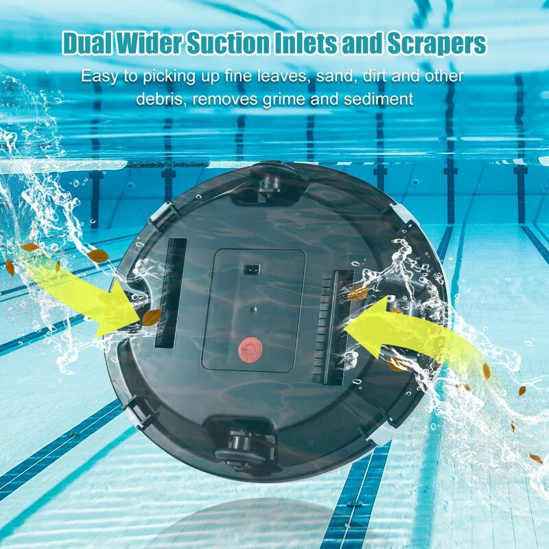35W Cordless Vacuum Cleaner Robotic Pool Lasts 90 Mins Swimming pool cleaning robot