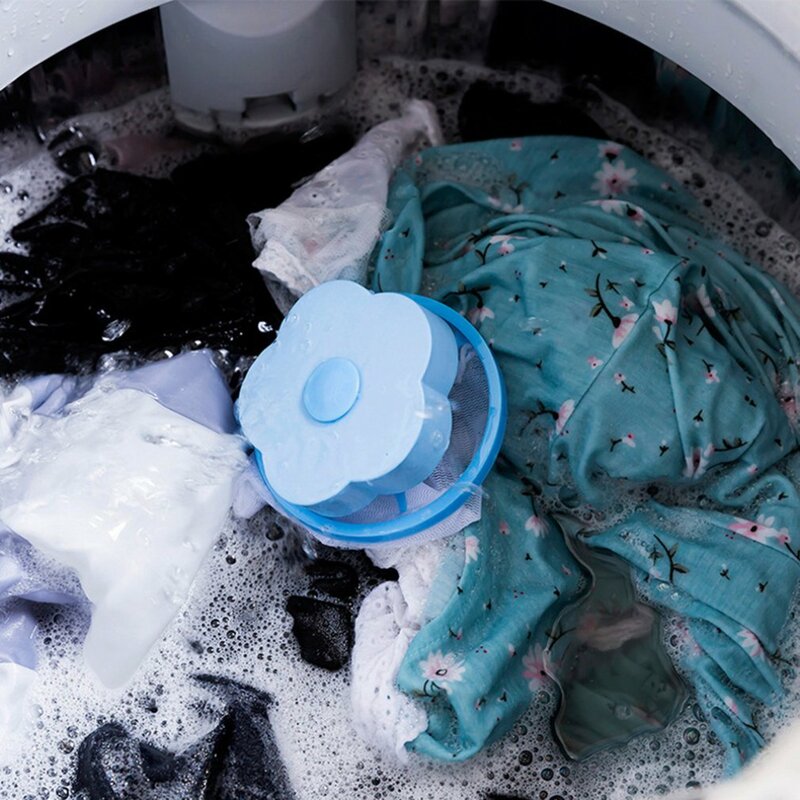 1Pcs เครื่องซักผ้ากรองผมลอยสัตว์เลี้ยง Fur Lint กำจัดขน Catcher Reusable ตาข่ายสกปรกคอลเลกชันทำความสะอาดลูก