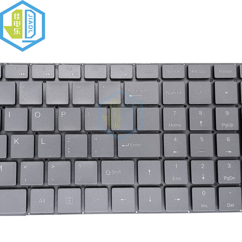 Newest US English laptop keyboard backlight For SCDY-350-3-30 YXT-91-100 silver grey English no frame keyboard with backlight