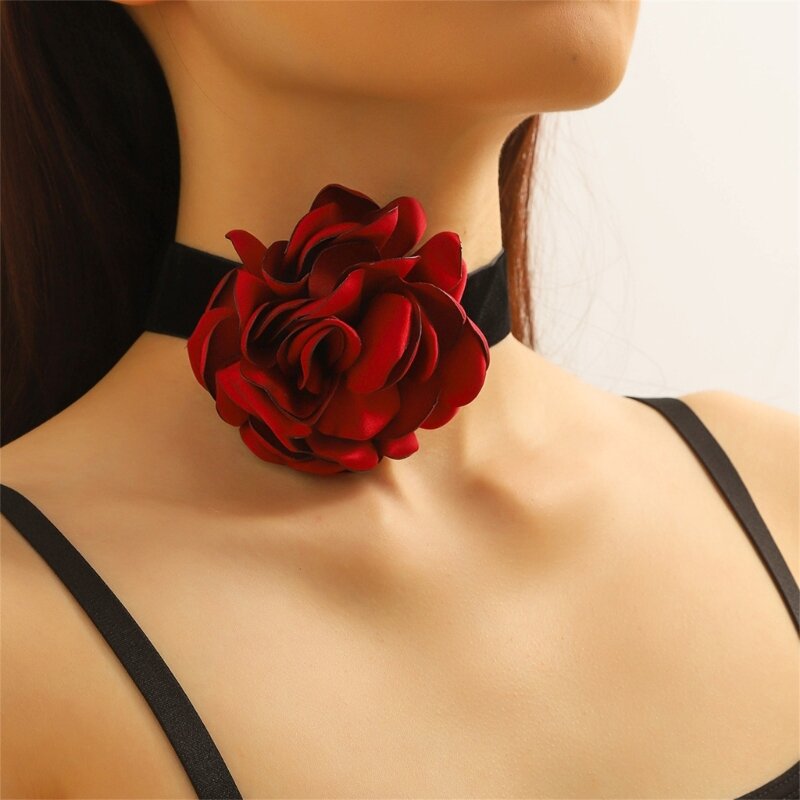 Neuer Stil Samt Choker Goth Camellia Vintage Choker Rose Choker Blumen Choker Halskette