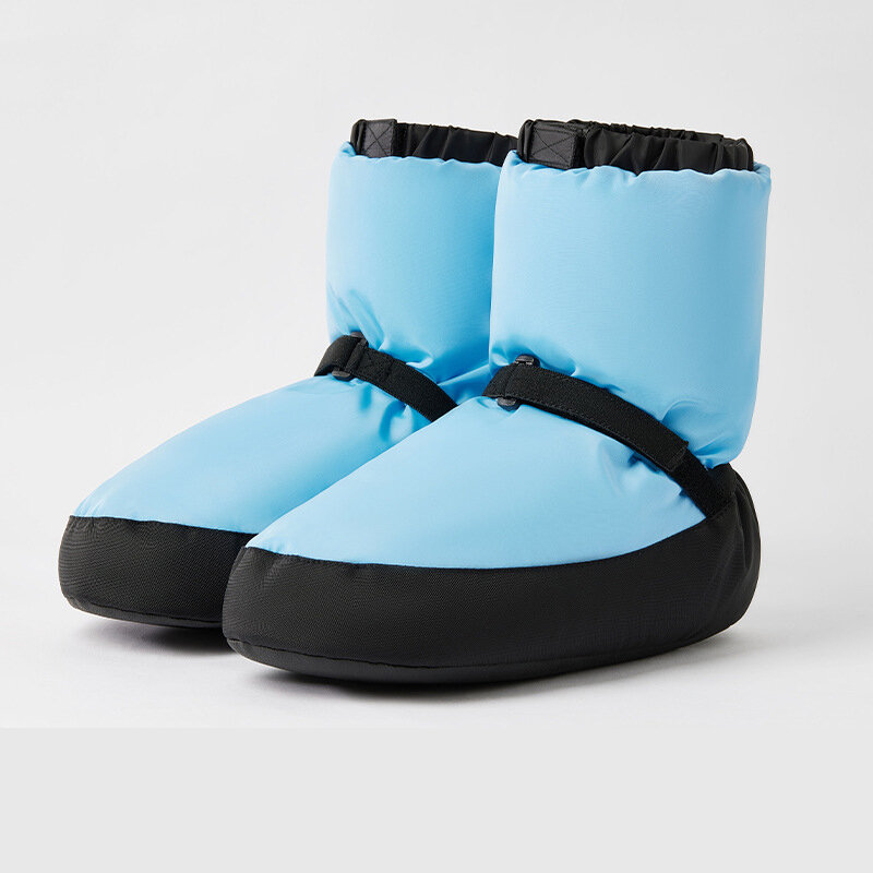 Sepatu bot pendek katun untuk wanita, sepatu bot pendek sol tebal dewasa musim gugur musim dingin, sepatu dansa balet hangat sol lembut dengan sepatu katun wanita