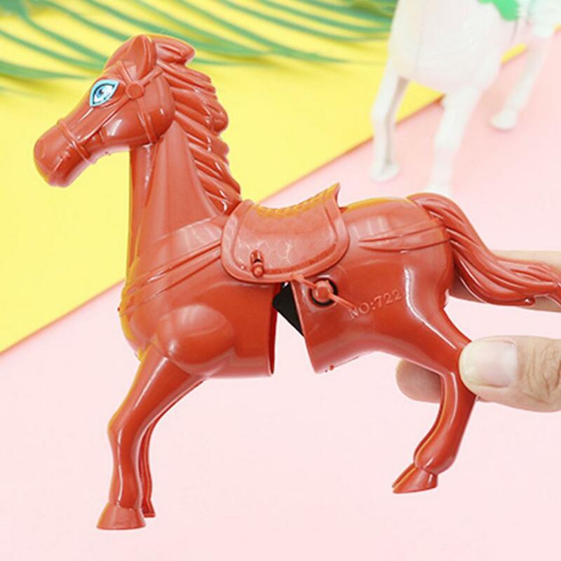 Juguete de cuerda en forma de caballo realista para niños, juguete de cuerda para niños, No requiere baterías, bobinado de relojería de animales para niños
