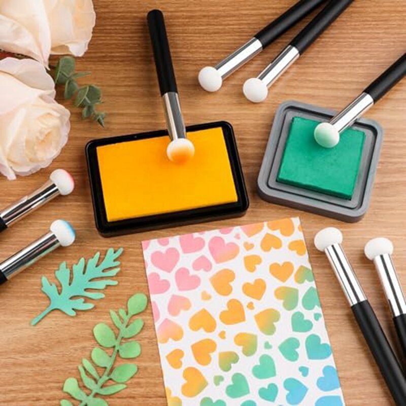 Mini Esponja Aplicadores para Fabricação de Cartões, Blending Card Making, Ferramentas de Artesanato, Necessidades de Tintas Duráveis, 8 Pcs por Pacote