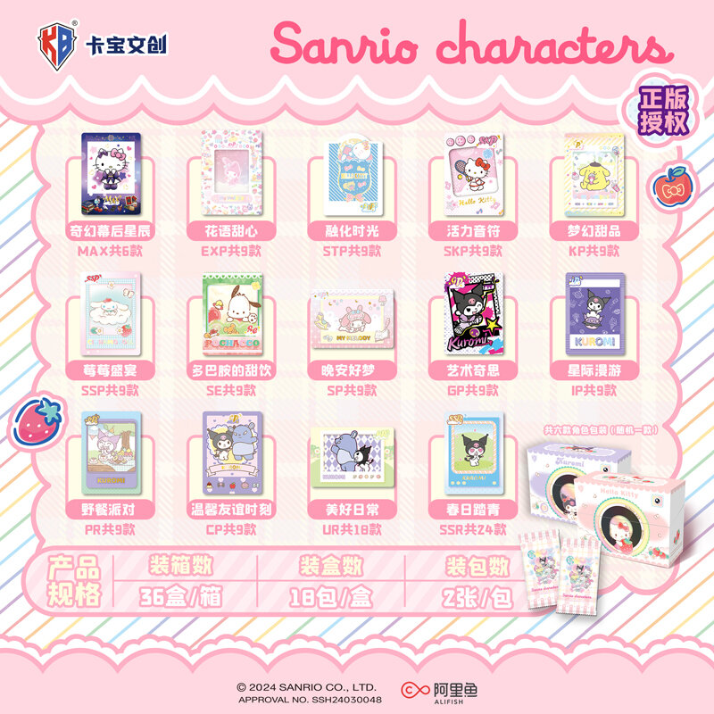 Genuine Sanrio Card Life Diary Sanrio Family Coolomi Life Diary HelloKitty Pink Cute Collection Card Toy Gift