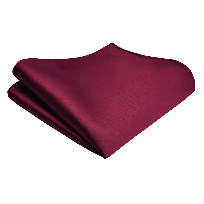 Ricnais-pañuelos clásicos de seda impermeables para hombre, pañuelo sólido de 25cm x 25cm, color verde, rojo y dorado, Cuadrado de bolsillo para boda, fiesta de negocios