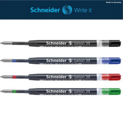 Schneider Gelion-Caneta Gel Recarga G2, Escrita Substituível, Cores Preto Azul Vermelho e Verde, Material Escolar e Escritório