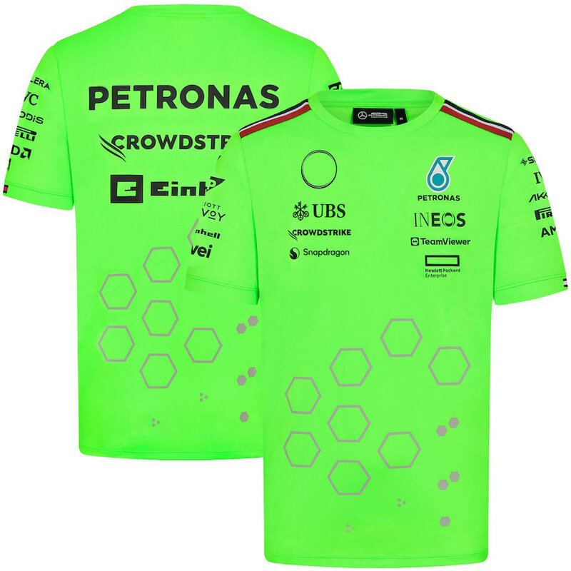 Zomer Hot Selling F1 Race T-Shirts Petronas Co Team Fashion Street Heren Korte Mouwen Ademend Fietspak Korte Mouwen