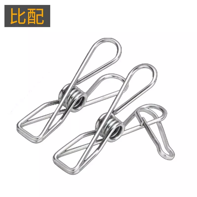 6cm/6.5cm Stainless Steel Clips Clothes Pins Pegs Holders Clothing Clamps Sealing Clip Household Clothespin Clips for Hangers