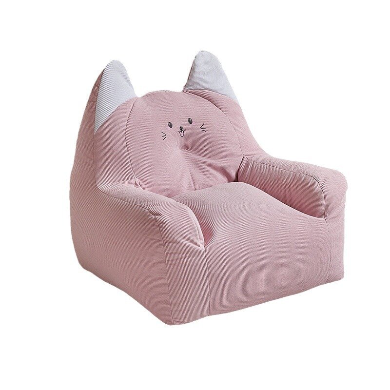 Sofá con forma de gato para niños, asiento pequeño de dibujos animados, esquina de lectura, taburete perezoso para bebé, niña y niño