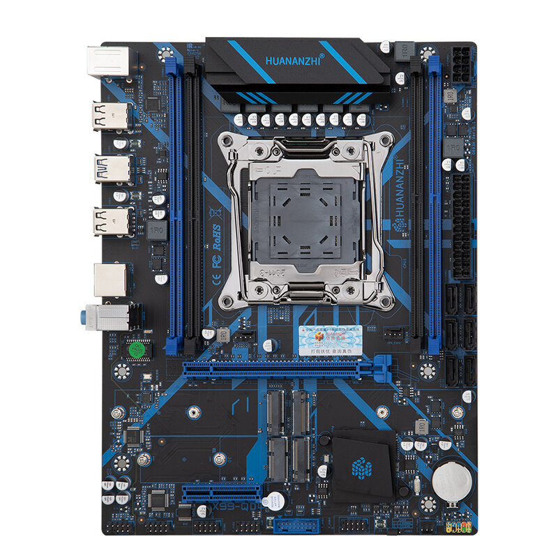 Huanzhi เมนบอร์ด X99 QD4 Xeon LGA 2011-3, เมนบอร์ด X99 + CPU + Memory Combo Kit พร้อม V4 Intel E5 2650และ1*16G DDR4 ECC M.2 NVMe