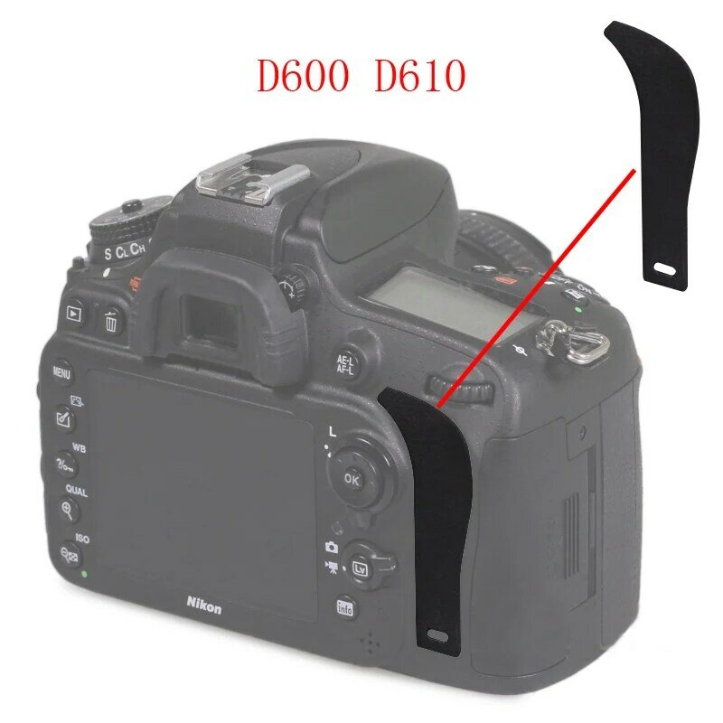 Cubierta trasera de goma para cámara DSLR, pieza de repuesto para Nikon D80, D90, D600, D610, D700, D800, D800E, D810