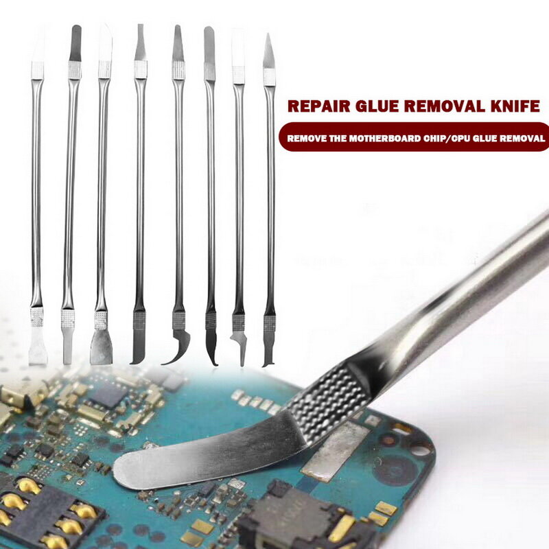 IC Chip reparar ferramentas finas Set, 8in 1, CPU removedor de metal, Burin para remover o telefone móvel, computador CPU, NAND, reparo