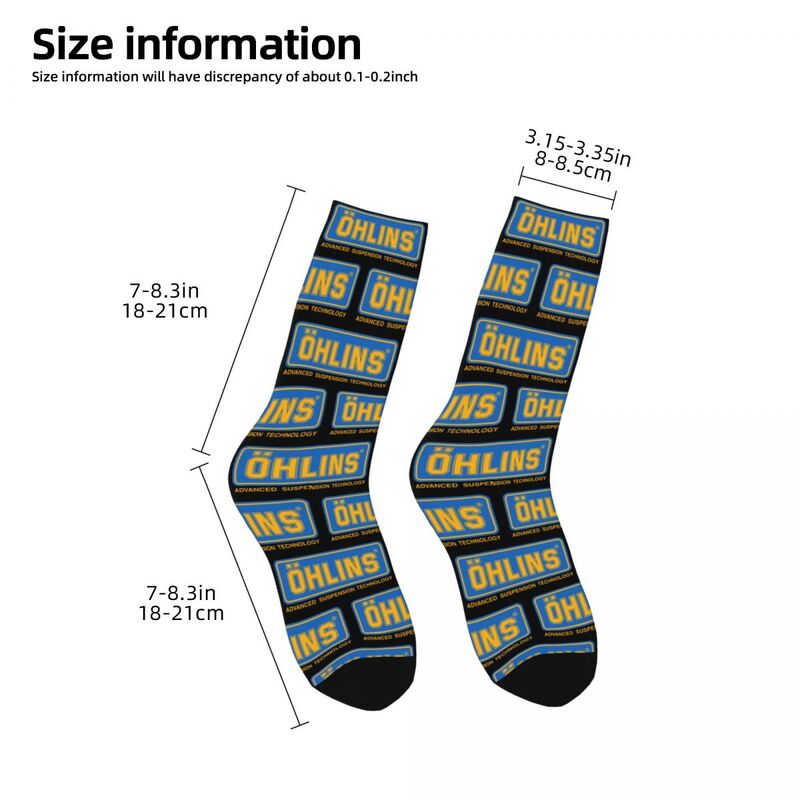 Ohlins Shock Suspension Car Motorcycle Sport Racing Outfits Men Women Socks Flexible High Quality Middle Length Stockings Soft