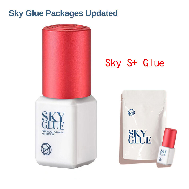 5 butelek Sky Glue do przedłużania rzęs 5ml Korea Sky klej do rzęs oryginalny czerwony czarny niebieski Cap klej sztuczna rzęsa sklepu z klejem