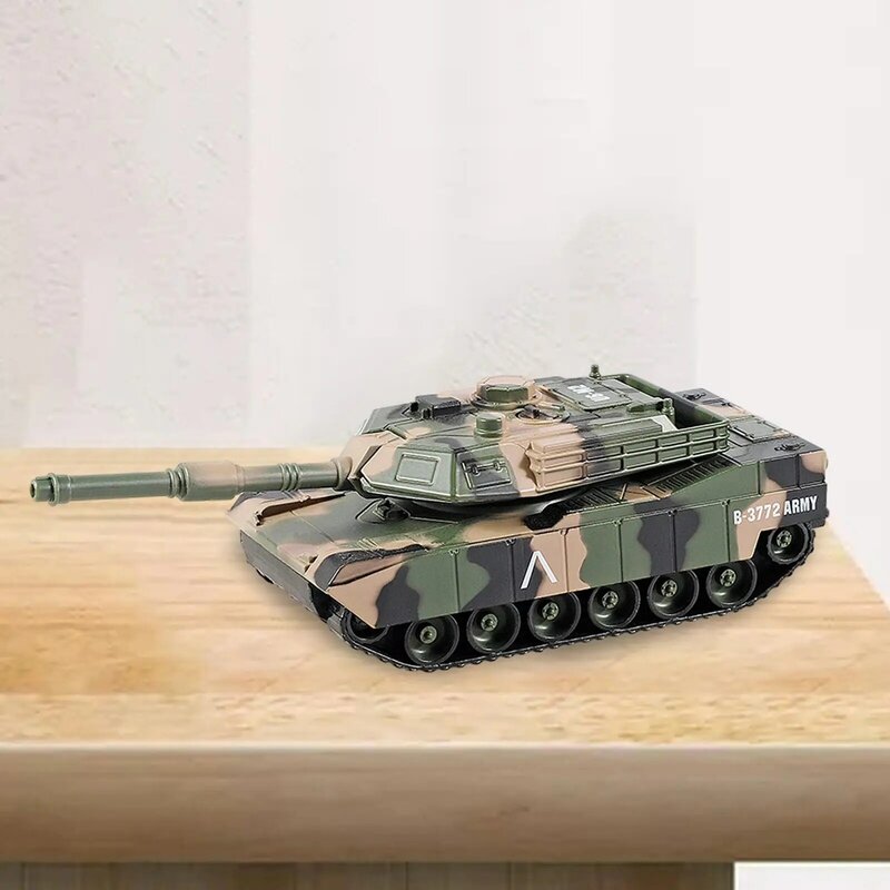 1:24 Tank Toy Rotating Fort Pullback Motion bomboniere realistiche serbatoio pressofuso in lega di veicoli per ragazze di 3-7 anni regalo per bambini