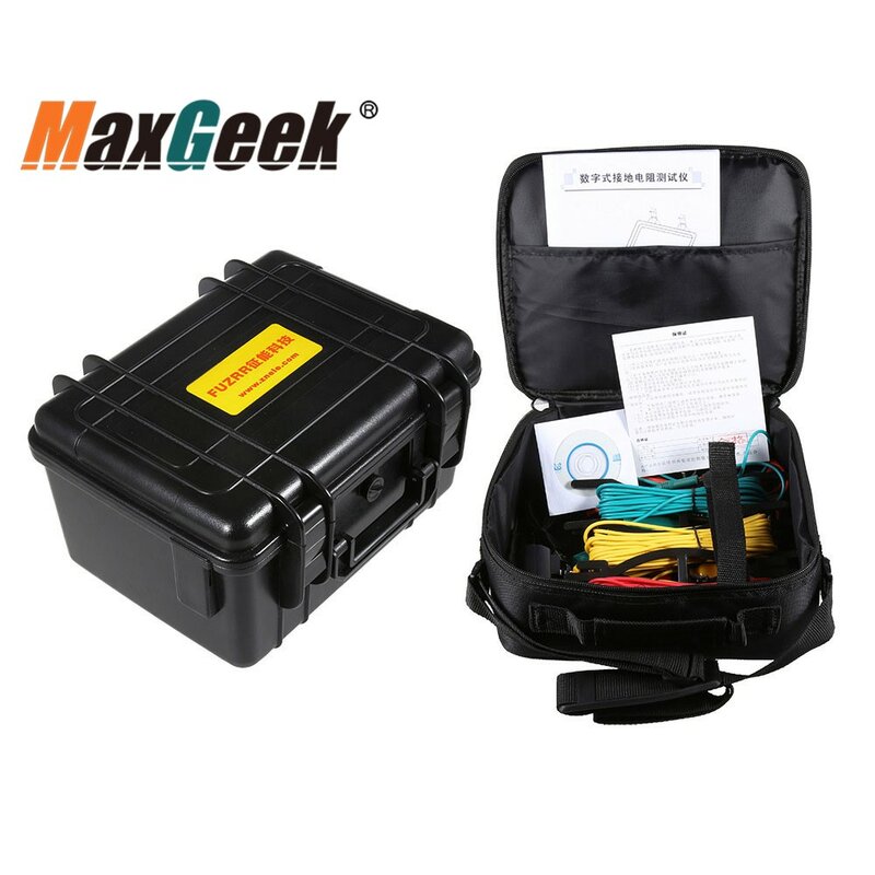 Maxgeek es3000 0, 3-3000 Ohm digitaler Dreileiter-Erdung widerstands tester Multifunktion aler Erdung tester mit 4-Bit-LCD-Display
