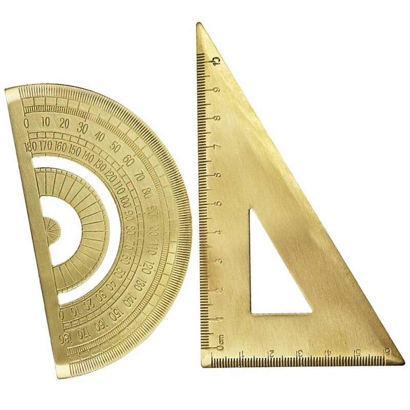 1 Set Geometry Triangle Ruler Drawing Ruler Measurement Protractor for Outdoor