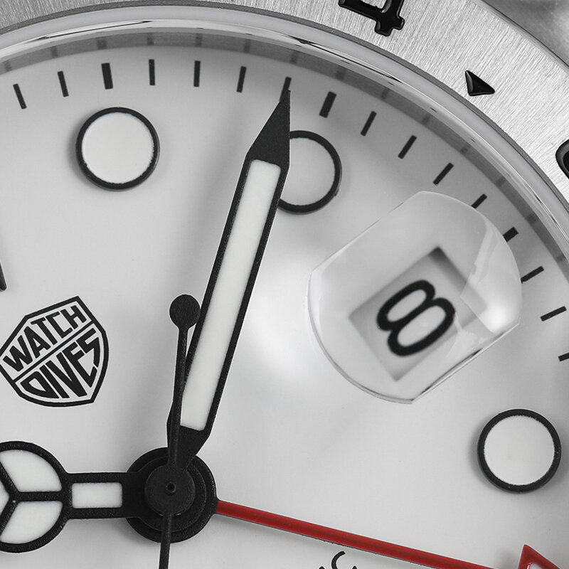 Watchdives 자동 기계식 시계, GMT 시계, 사파이어 크리스탈, 투명 AR 코팅, 100m 방수 손목시계, WD16570, 39mm