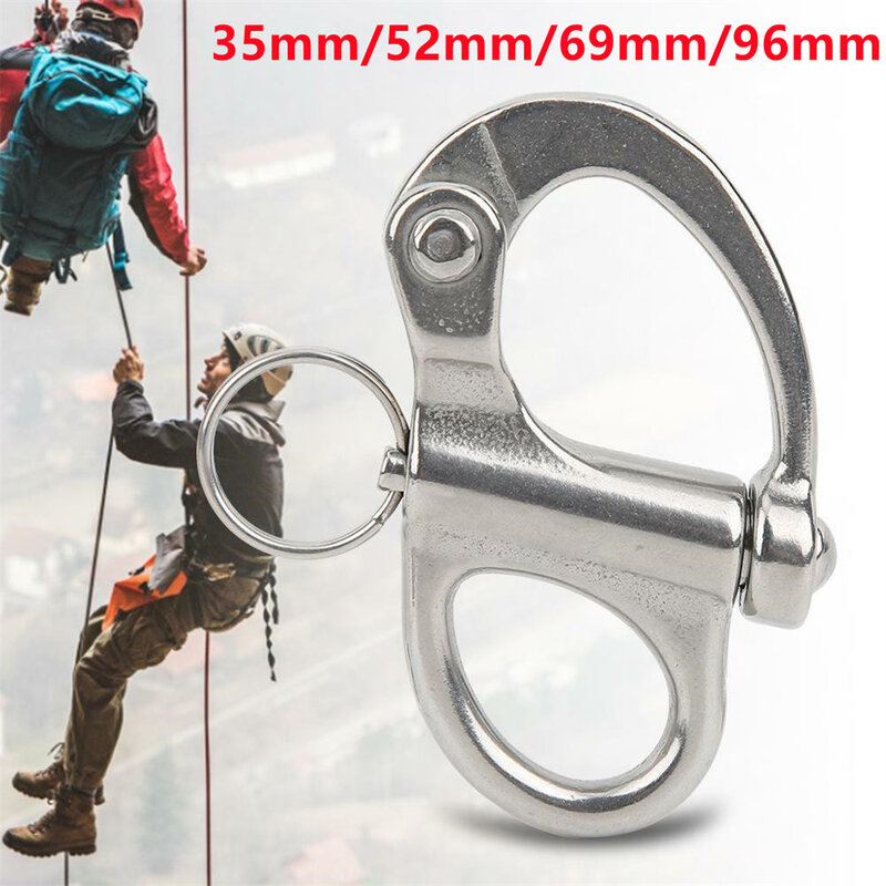 35/52/69/96mm Swivel Shackle 316 Stainless Steel Quick Release Boat Chain Eye Shackle Swivel Snap Hook for Marine Architectural