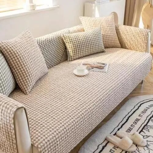 Funda antideslizante para sofá, cubierta de protección 2024 de algodón con estampado Pladi, ideal para el verano, para sala de estar