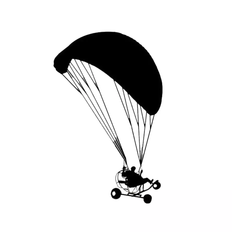 Powered Paragliding Car Sticker Waterproof Personalized Decal Laptop Truck Motorcycle Auto Accessories PVC,15cm*9cm