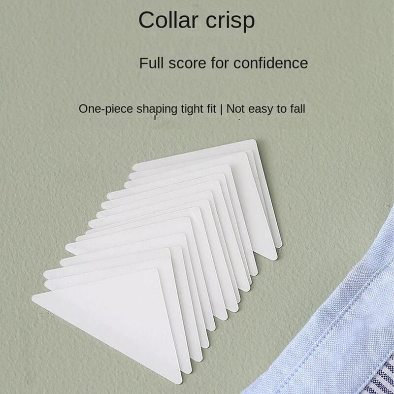 30Pcs Shirt Collar Sticker Collar Does Not Tilt Shaped Artifact Shirt Collar PVC Adhesive Sticker Patches For Clothing