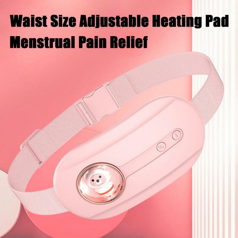 Cinturón de calefacción recargable para alivio del dolor Menstrual, inalámbrico, con 4 modos de masaje vibratorio ajustables para baja
