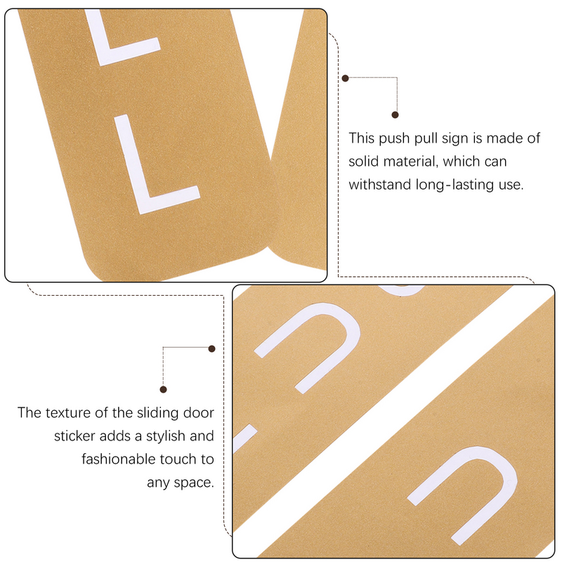 1 paio di adesivi per unghie Sticky Pull Push Sticker decalcomania per porta Pull Push Sticker Decal