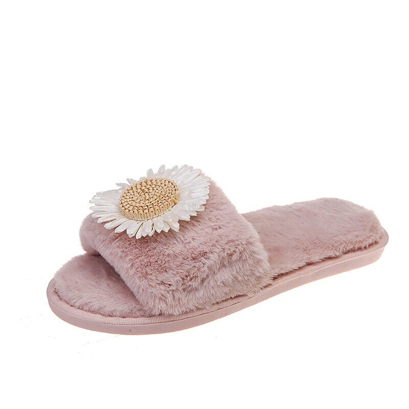 Spring 2024 New Women's Slippers Anti Slip Casual Indoor Flat Shoes Women's Warm Shoes Solid Color Fashion Women's Slippers