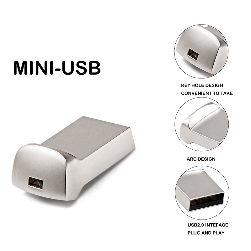 Mini USB 2.0 32GB 64GB capacità reale USB Flash Drive 128GB Pendrive 16GB 4GB Pen Drive U Disk Flash Memory Stick spedizione gratuita