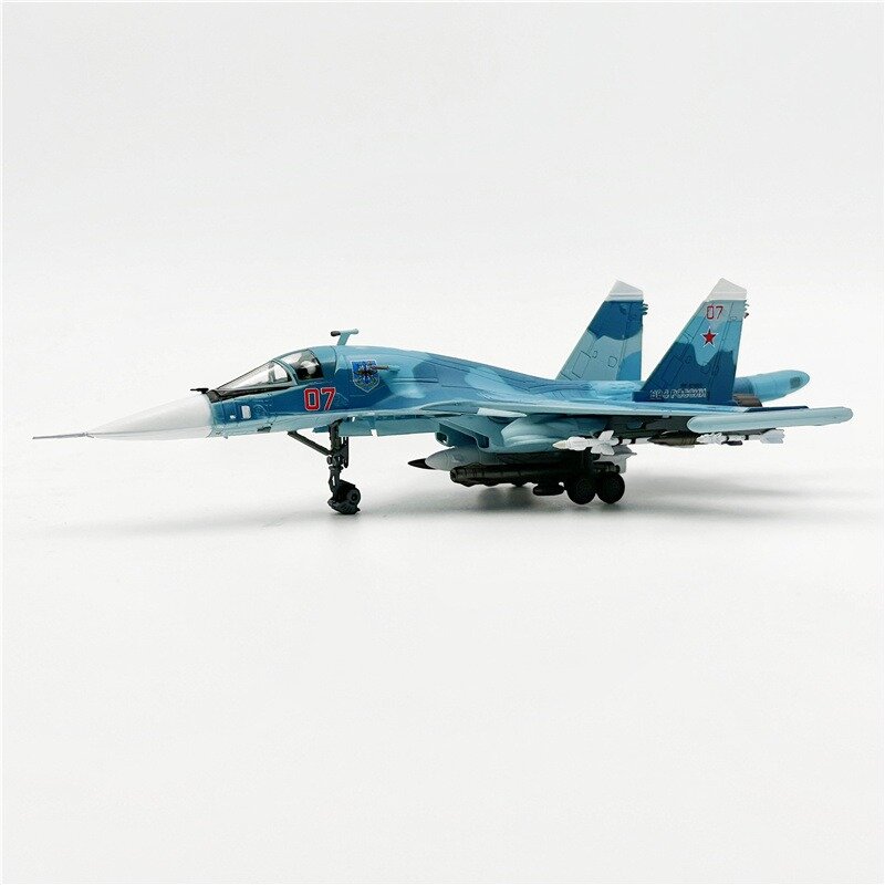 Skala 1/100 campuran Rusia FULLBACK Su34 yoshoi Su-34 SU 34 Fighter Diecast Model pesawat logam hadiah anak-anak koleksi mainan
