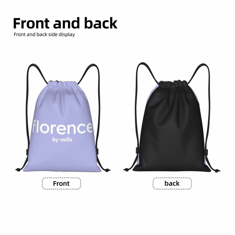 Custom Florence By Mills Drawstring Bags for Training Yoga Backpacks Men Women Sports Gym Sackpack